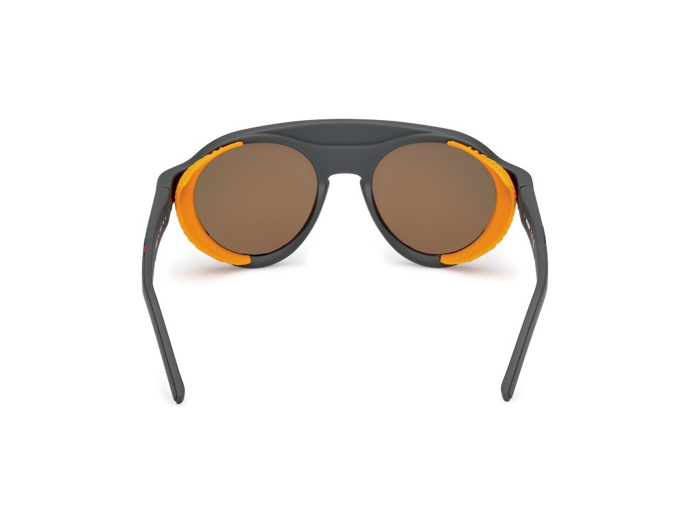 Occhiali da sole K-Way KW0015 (97L) colore verde scuro opaco forma rotondo lenti roviex specchiato
