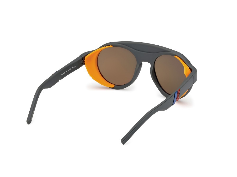 Occhiali da sole K-Way KW0015 (97L) colore verde scuro opaco forma rotondo lenti roviex specchiato