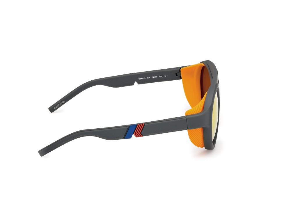Occhiali da sole K-Way KW0015 (97L) colore verde scuro opaco forma rotondo lenti roviex specchiato