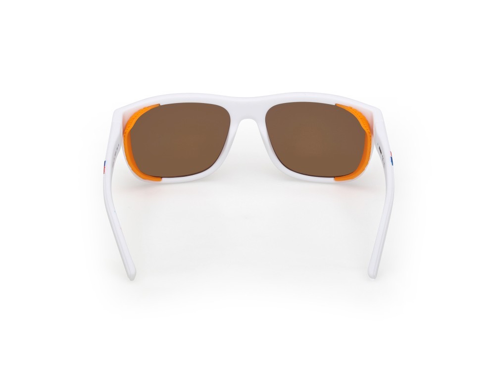Occhiali da sole K-Way KW0016 (21L) colore bianco opaco forma rettangolare lenti roviex specchiato