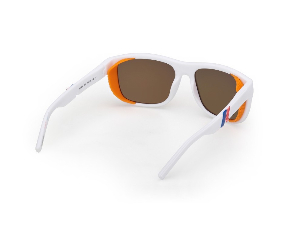 Occhiali da sole K-Way KW0016 (21L) colore bianco opaco forma rettangolare lenti roviex specchiato