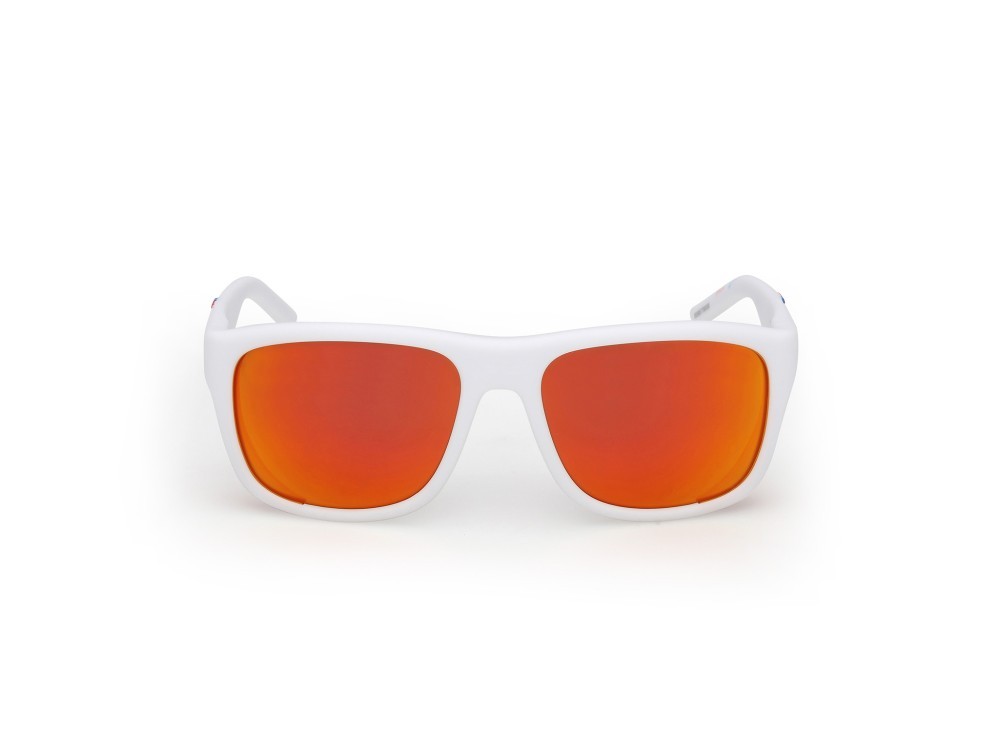 Occhiali da sole K-Way KW0016 (21L) colore bianco opaco forma rettangolare lenti roviex specchiato