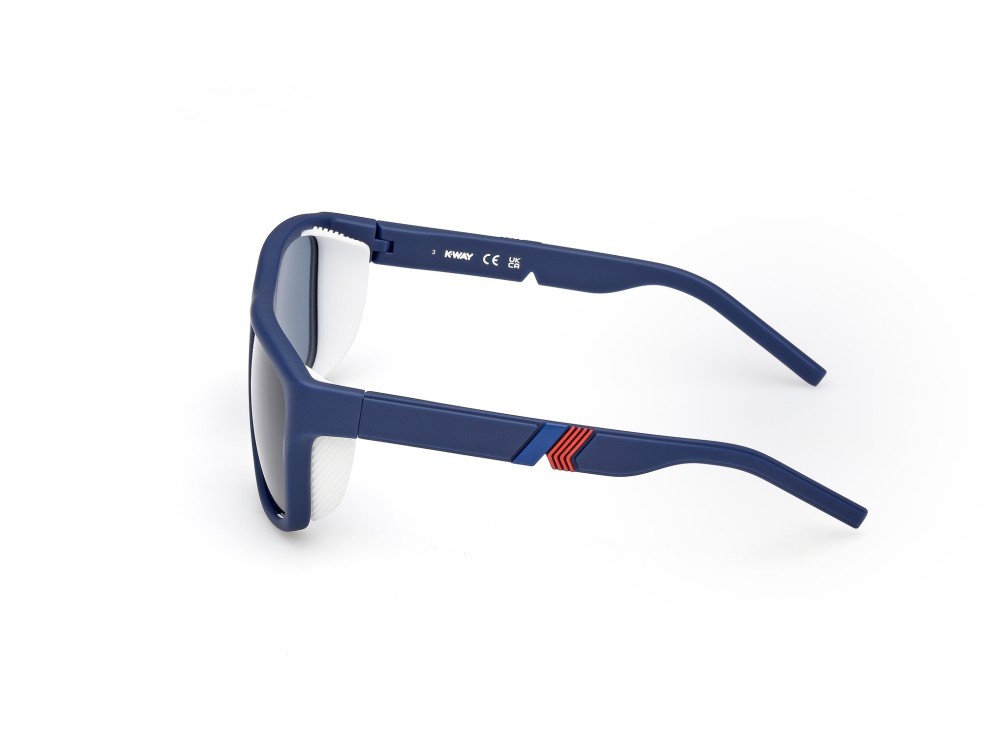 Occhiali da sole K-Way KW0016 (91V) colore blu opaco forma rettangolare lenti blu