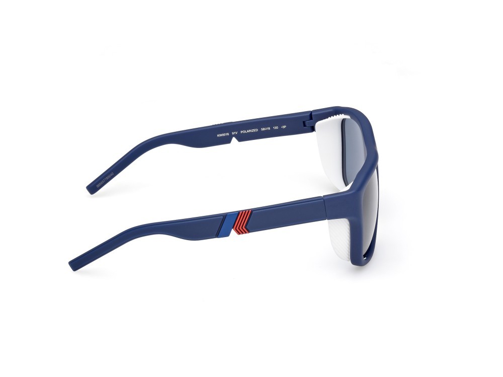 Occhiali da sole K-Way KW0016 (91V) colore blu opaco forma rettangolare lenti blu