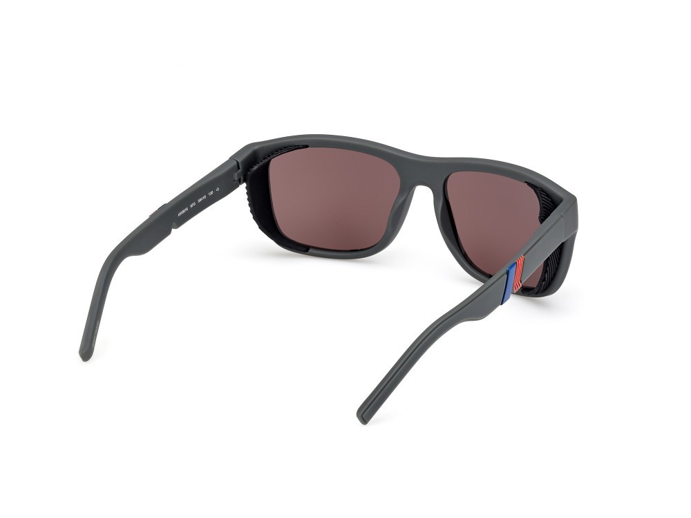 Occhiali da sole K-Way KW0016 (97G) colore verde scuro opaco forma rettangolare lenti marrone specchiato