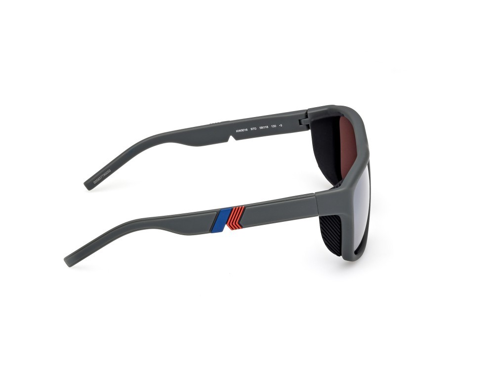 Occhiali da sole K-Way KW0016 (97G) colore verde scuro opaco forma rettangolare lenti marrone specchiato