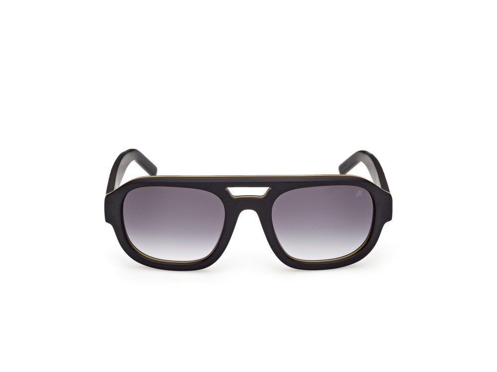 Occhiali da sole K-Way KW0017 (02B) colore nero opaco forma aviator lenti fumo grad.