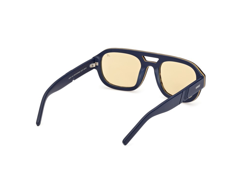 Occhiali da sole K-Way KW0017 (55J) colore avana colorata - blu opaco forma aviator 