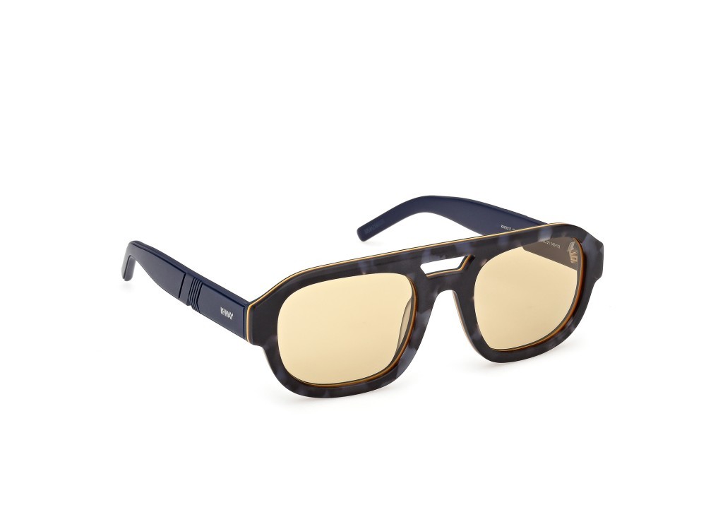 Occhiali da sole K-Way KW0017 (55J) colore avana colorata - blu opaco forma aviator 