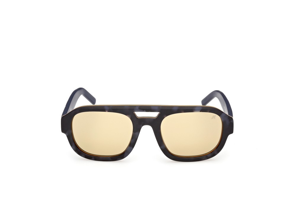Occhiali da sole K-Way KW0017 (55J) colore avana colorata - blu opaco forma aviator 