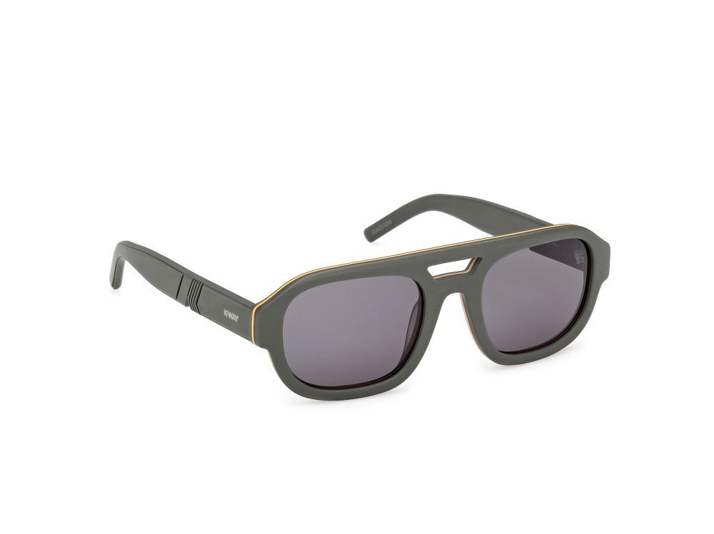 Occhiali da sole K-Way KW0017 (97N) colore verde scuro opaco forma aviator lenti verde