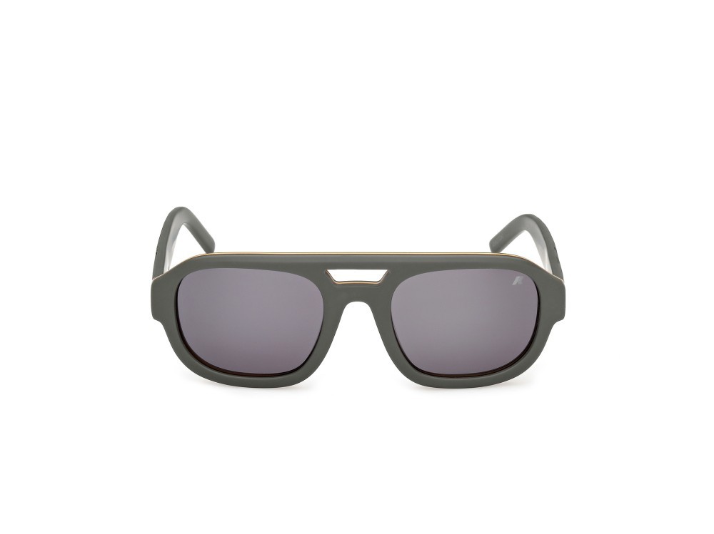 Occhiali da sole K-Way KW0017 (97N) colore verde scuro opaco forma aviator lenti verde