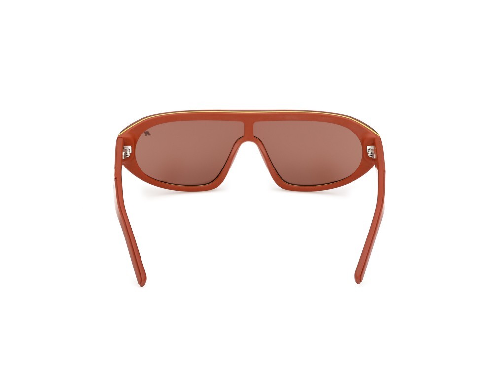 Occhiali da sole K-Way KW0018 (43E) colore arancio scuro lucido forma mask lenti marrone
