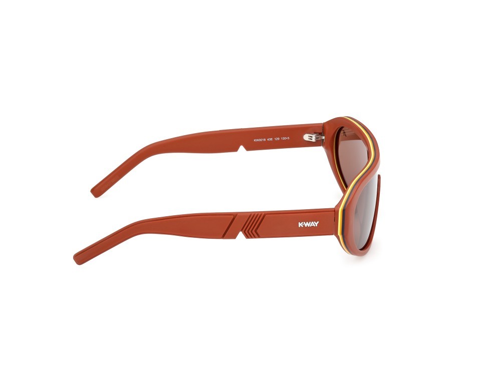 Occhiali da sole K-Way KW0018 (43E) colore arancio scuro lucido forma mask lenti marrone