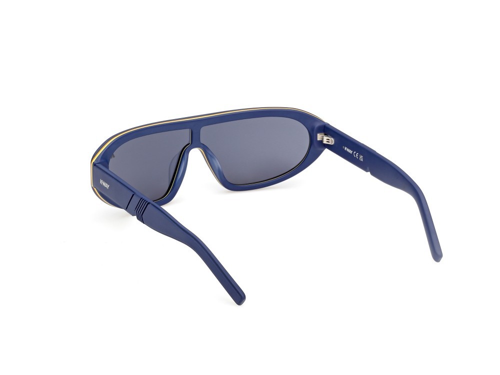 Sunglasses K-Way KW0018 (91V) color blu opaco shape mask lenses blu