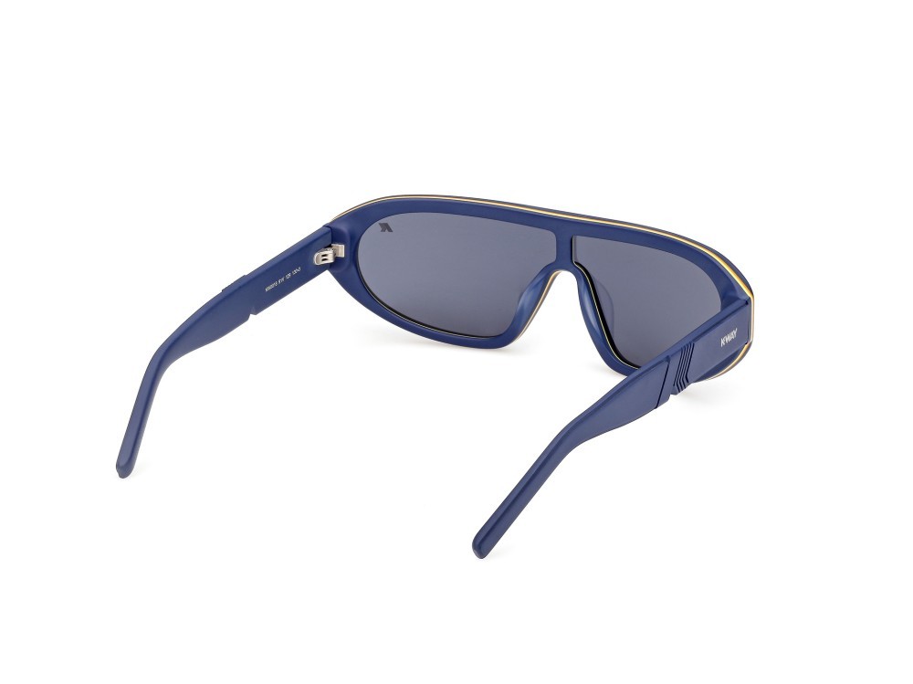 Sunglasses K-Way KW0018 (91V) color blu opaco shape mask lenses blu