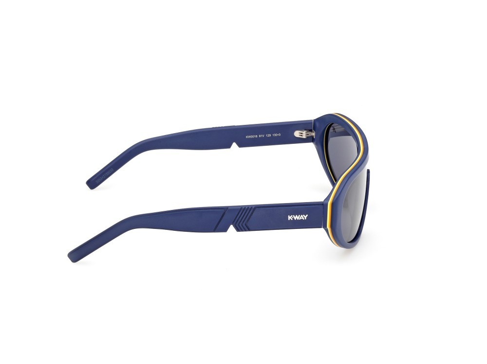 Sunglasses K-Way KW0018 (91V) color blu opaco shape mask lenses blu