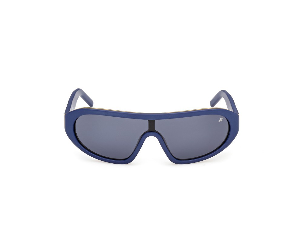 Sunglasses K-Way KW0018 (91V) color blu opaco shape mask lenses blu