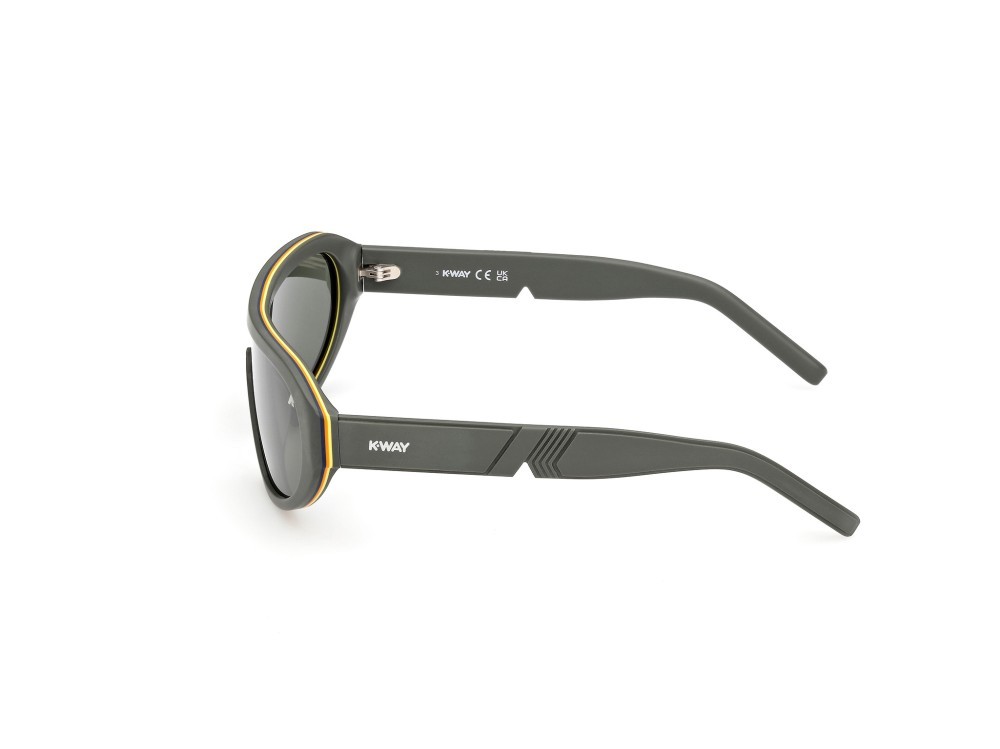 Sunglasses K-Way KW0018 (97N) color verde scuro opaco shape mask lenses verde