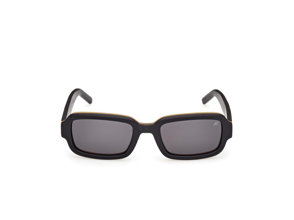 Occhiali da sole K-Way KW0019 (02A) colore nero opaco  forma rettangolare lenti fumo