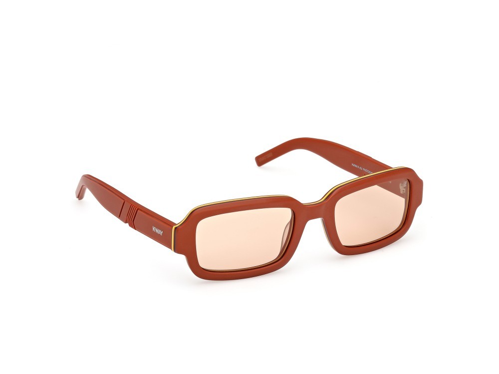 Occhiali da sole K-Way KW0019 (43J) colore arancio chiaro lucido forma rettangolare lenti roviex