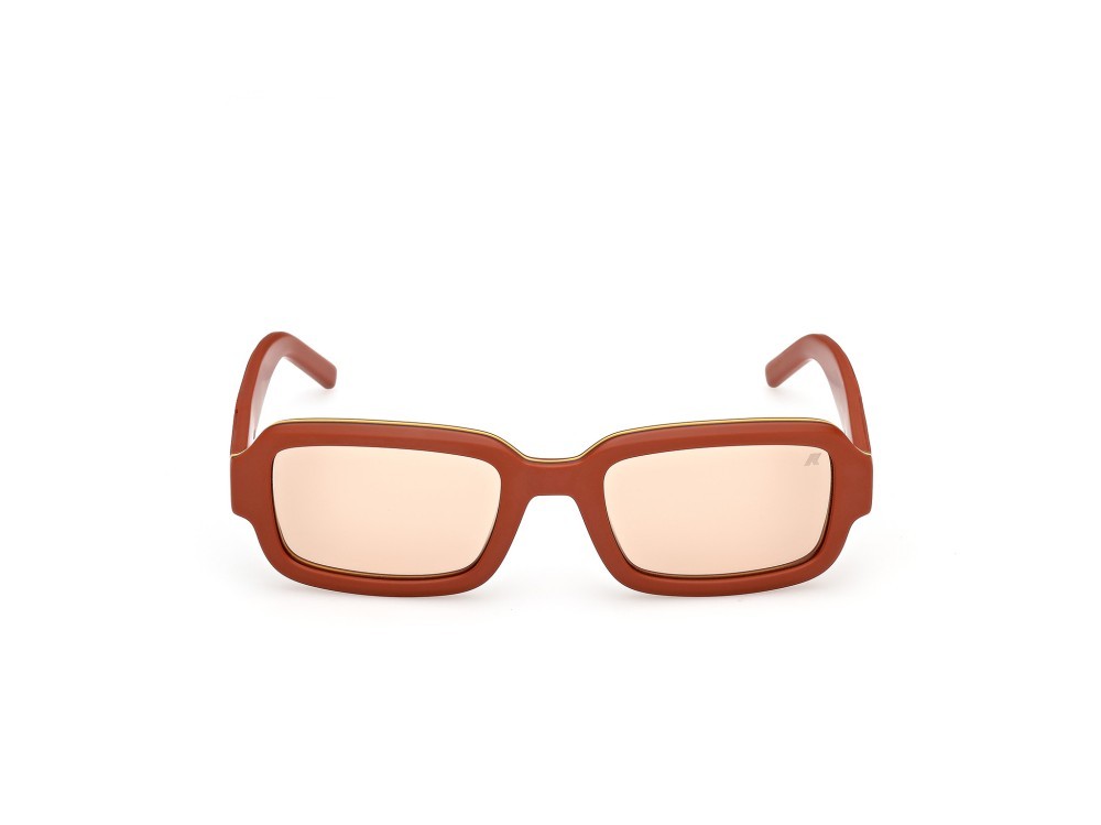 Occhiali da sole K-Way KW0019 (43J) colore arancio chiaro lucido forma rettangolare lenti roviex