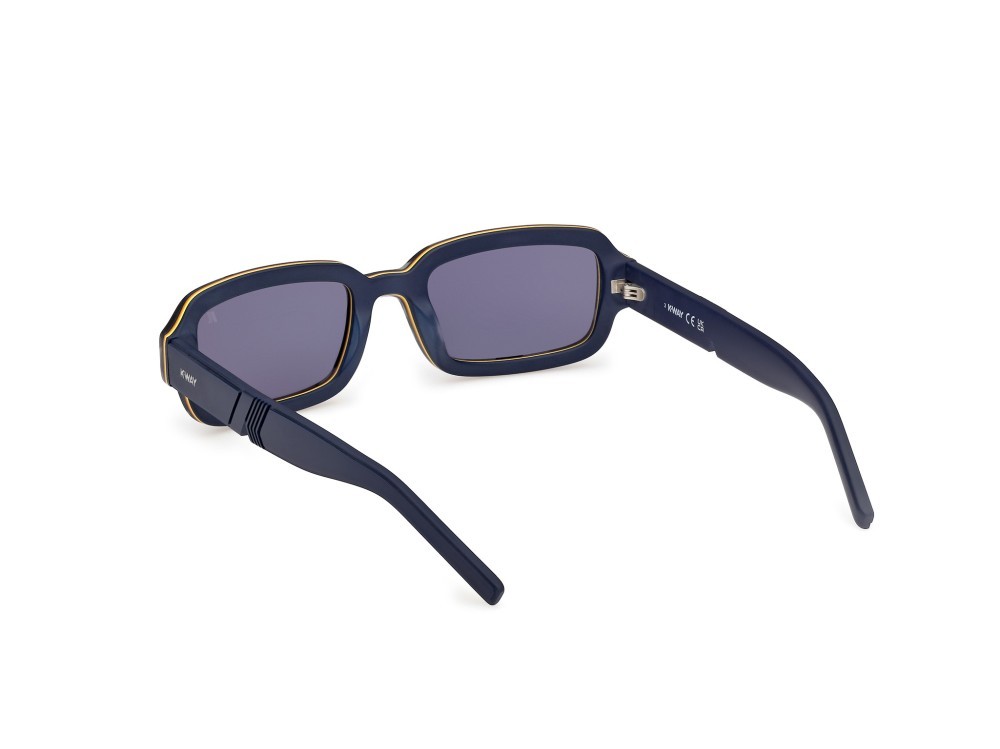 Occhiali da sole K-Way KW0019 (55V) colore avana colorata - blu opaco forma rettangolare lenti blu