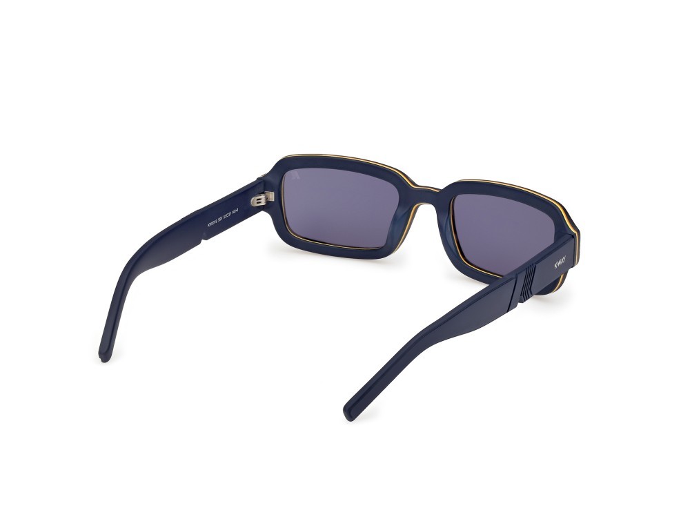 Occhiali da sole K-Way KW0019 (55V) colore avana colorata - blu opaco forma rettangolare lenti blu