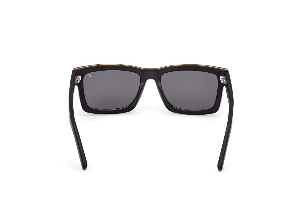 Occhiali da sole K-Way KW0020 (02A) colore nero opaco  forma rettangolare lenti fumo