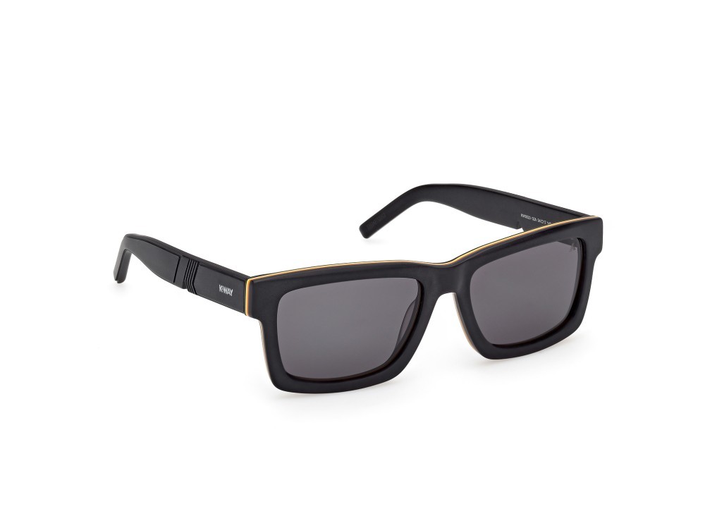 Occhiali da sole K-Way KW0020 (02A) colore nero opaco  forma rettangolare lenti fumo