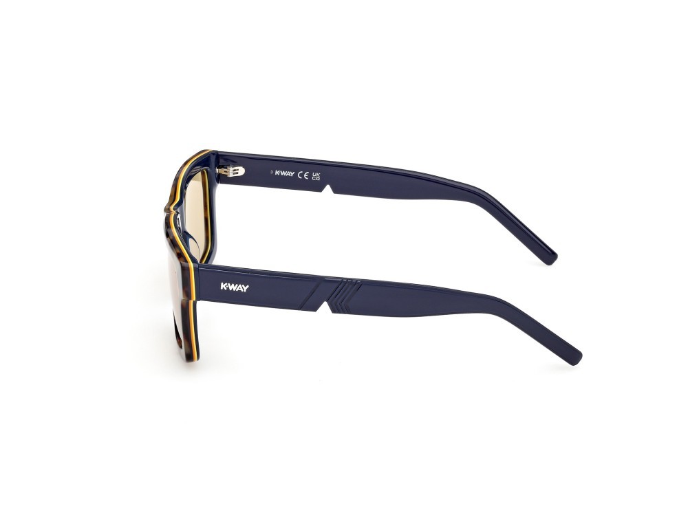 Sunglasses K-Way KW0020 (56J) color avana bionda - blu lucido shape rectangle lenses roviex