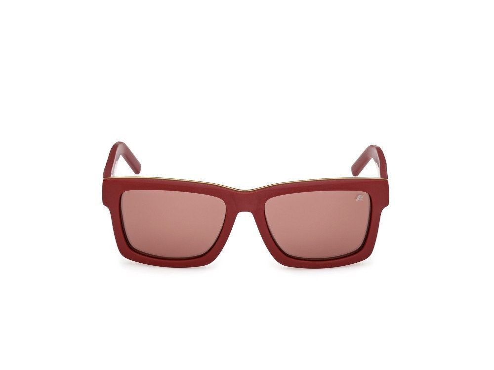 Occhiali da sole K-Way KW0020 (67L) colore rosso scuro opaco forma rettangolare lenti roviex specchiato