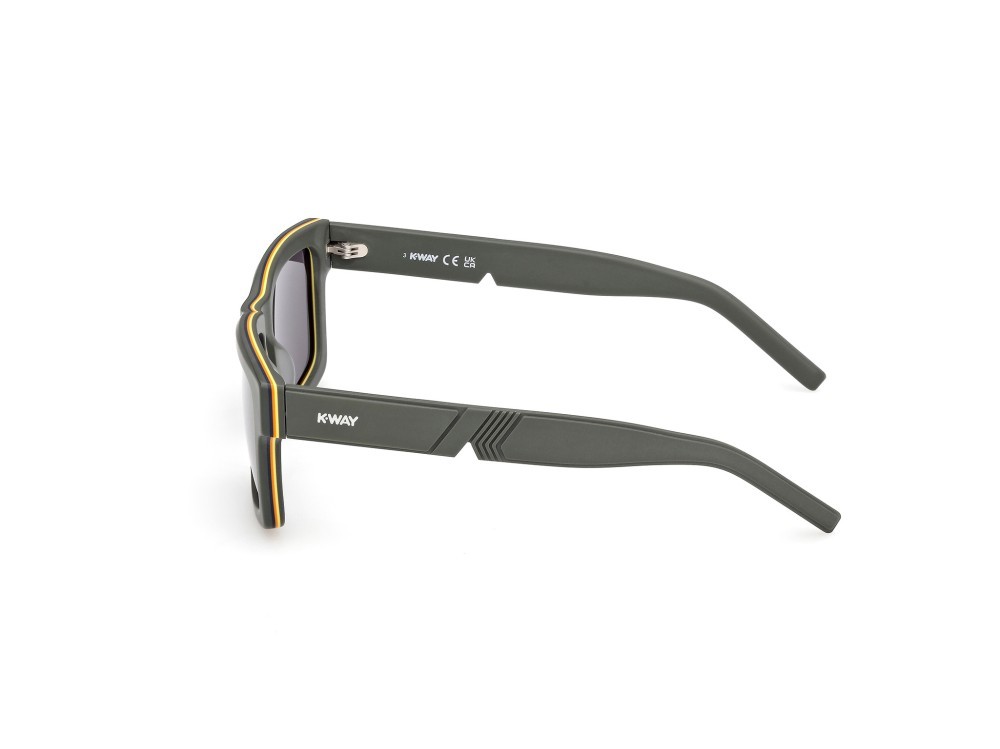 Sunglasses K-Way KW0020 (97N) color verde scuro opaco shape rectangle lenses verde