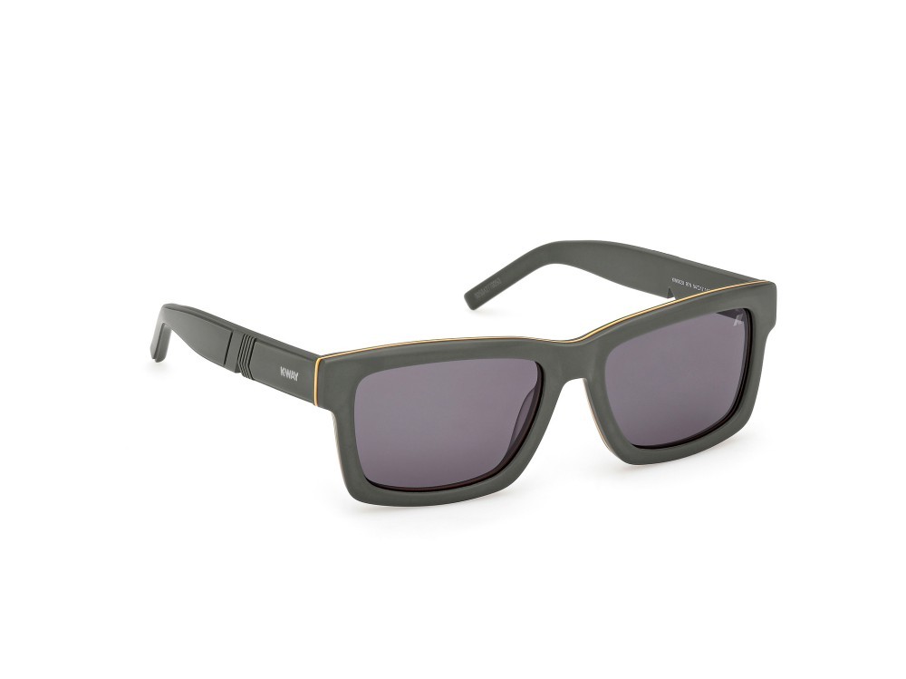 Sunglasses K-Way KW0020 (97N) color verde scuro opaco shape rectangle lenses verde