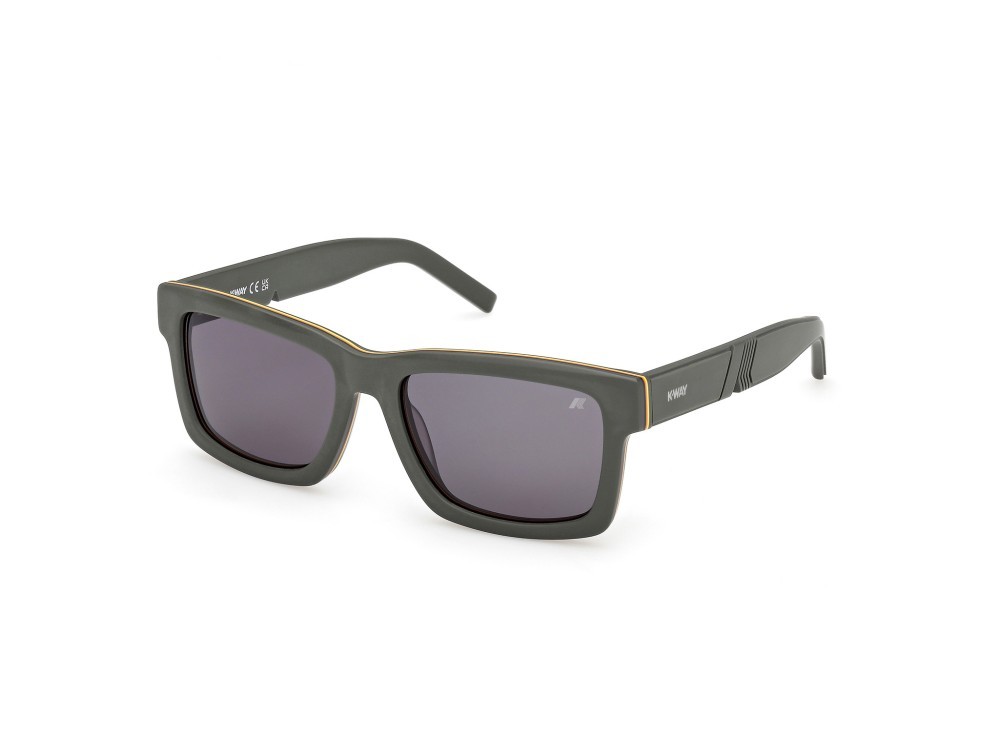 Sunglasses K-Way KW0020 (97N) color verde scuro opaco shape rectangle lenses verde