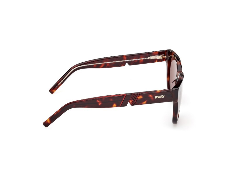 Sunglasses K-Way KW0021 (52E) color avana scura shape round lenses marrone