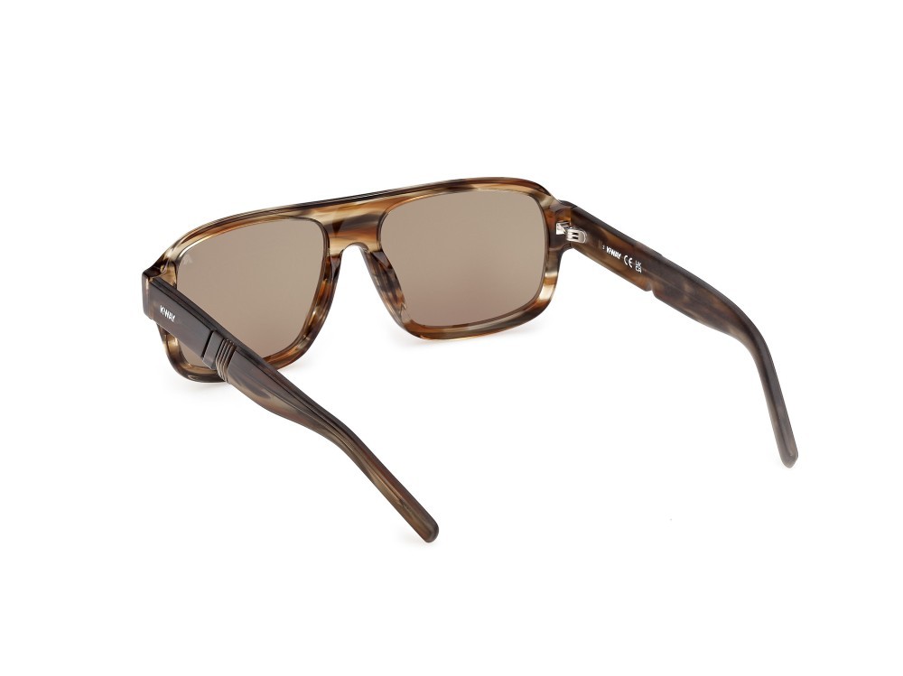Occhiali da sole K-Way KW0024 (50N) colore marrone chiaro/striato forma rettangolare lenti marrone