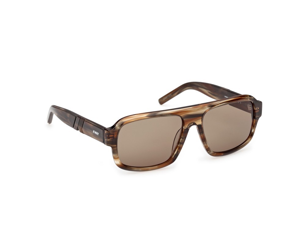 Occhiali da sole K-Way KW0024 (50N) colore marrone chiaro/striato forma rettangolare lenti marrone