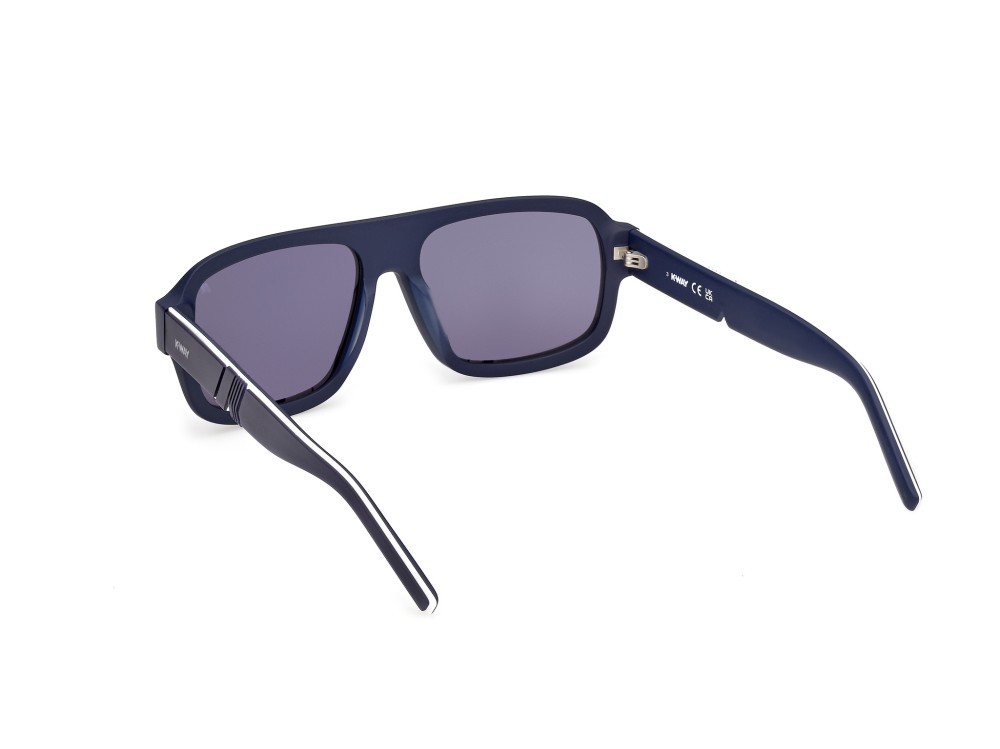 Occhiali da sole K-Way KW0024 (91V) colore  blu opaco - azzurro/monocolore forma rettangolare lenti blu