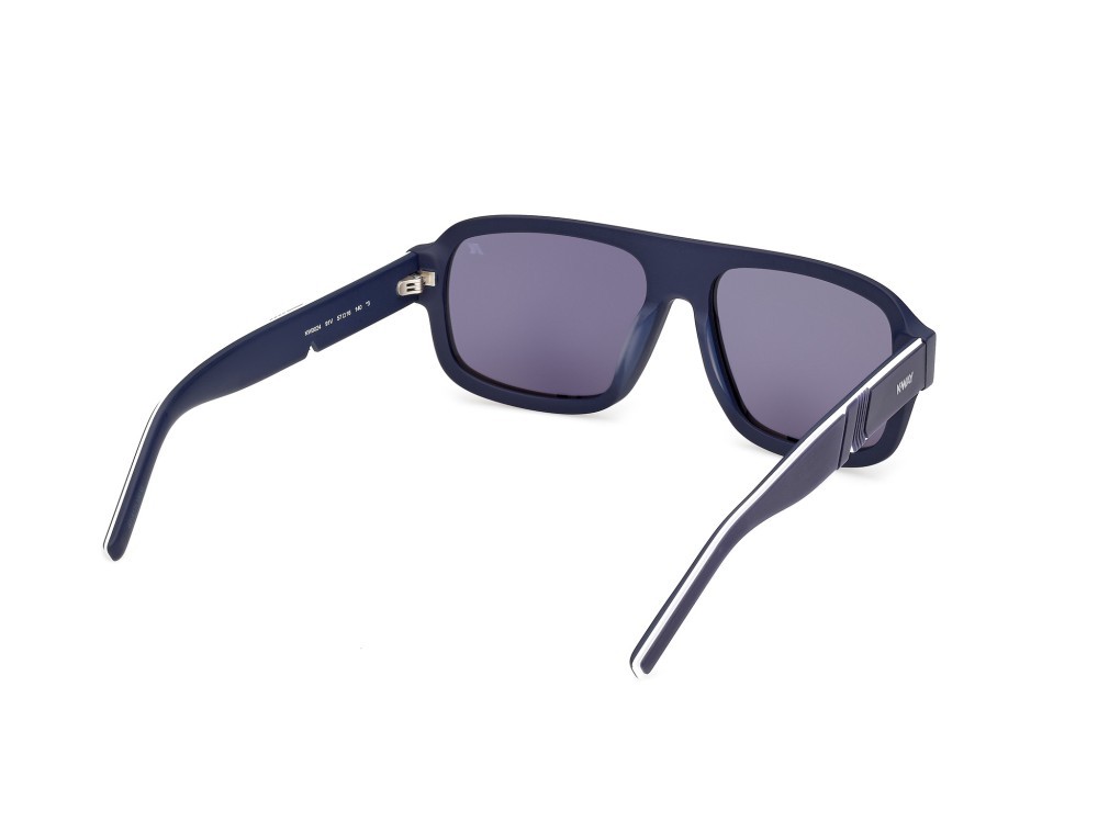Occhiali da sole K-Way KW0024 (91V) colore  blu opaco - azzurro/monocolore forma rettangolare lenti blu