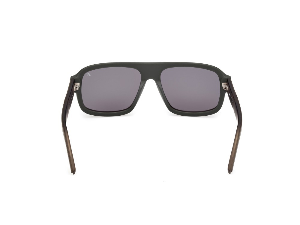 Occhiali da sole K-Way KW0024 (97N) colore verde scuro opaco  forma rettangolare lenti verde