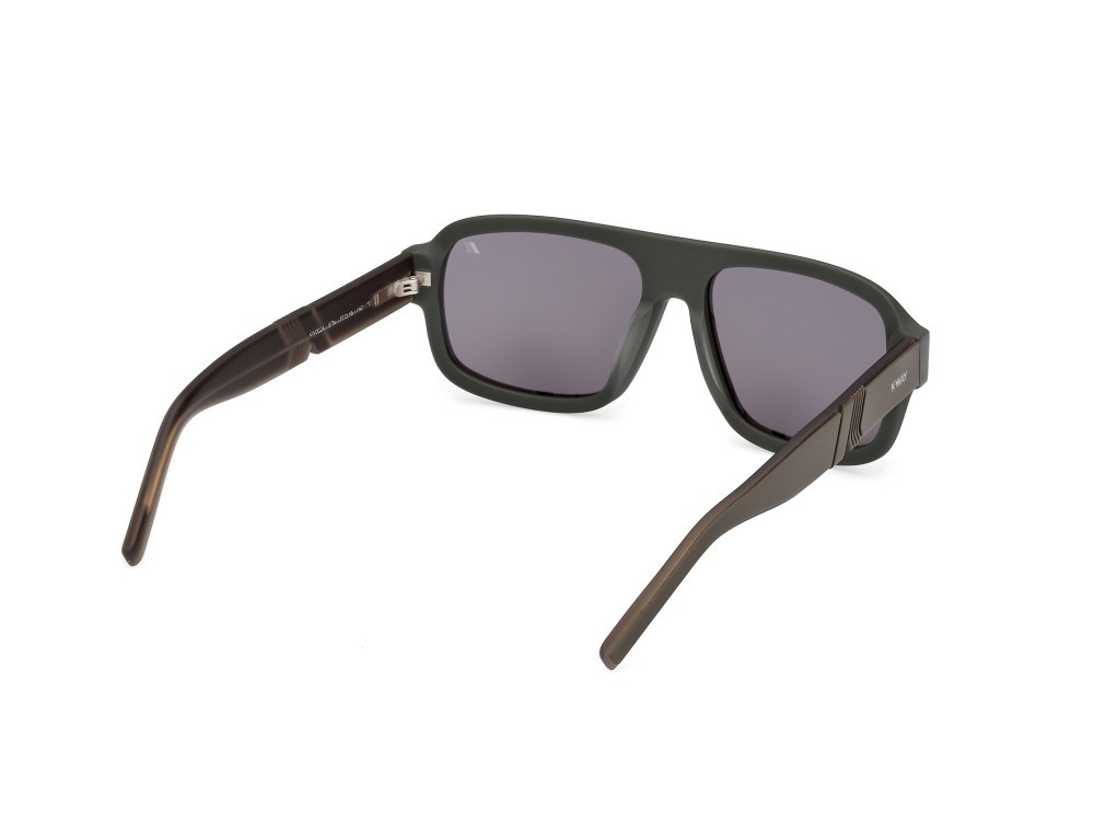 Occhiali da sole K-Way KW0024 (97N) colore verde scuro opaco  forma rettangolare lenti verde