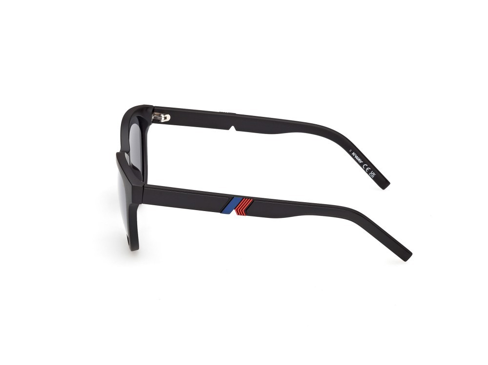 Occhiali da sole K-Way KW0025 (02A) colore nero opaco forma farfalla lenti fumo