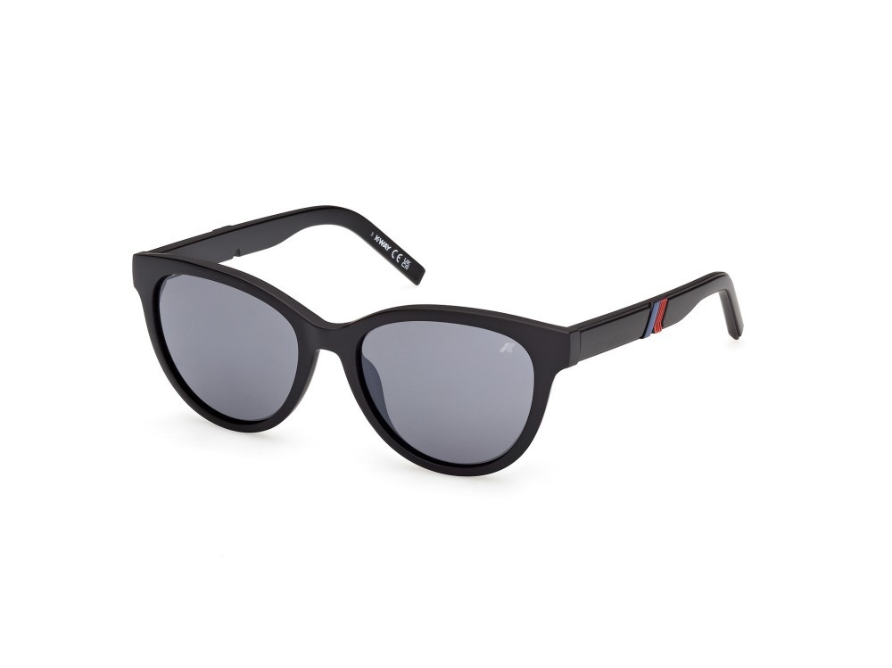 Occhiali da sole K-Way KW0025 (02A) colore nero opaco forma farfalla lenti fumo