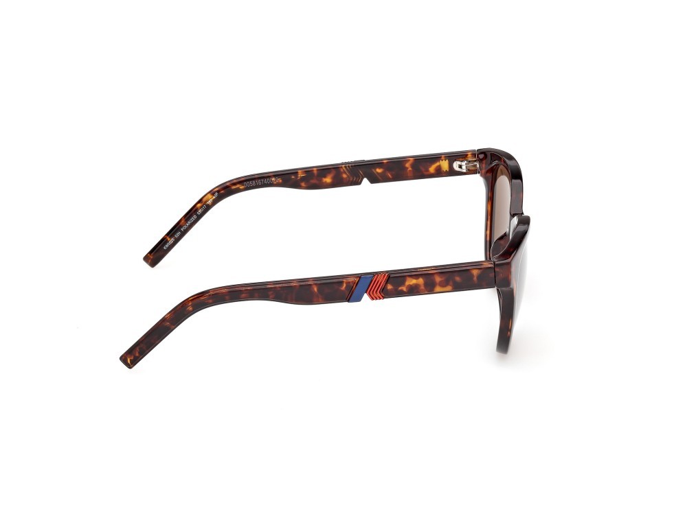 Occhiali da sole K-Way KW0025 (52H) colore avana scura forma farfalla lenti marrone polar.