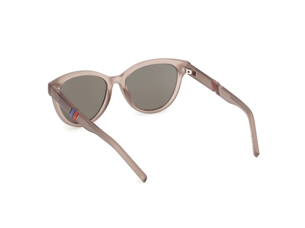 Occhiali da sole K-Way KW0025 (58G) colore beige opaco forma farfalla lenti marrone specchiato