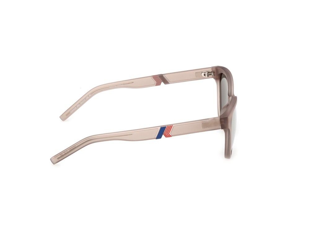 Occhiali da sole K-Way KW0025 (58G) colore beige opaco forma farfalla lenti marrone specchiato
