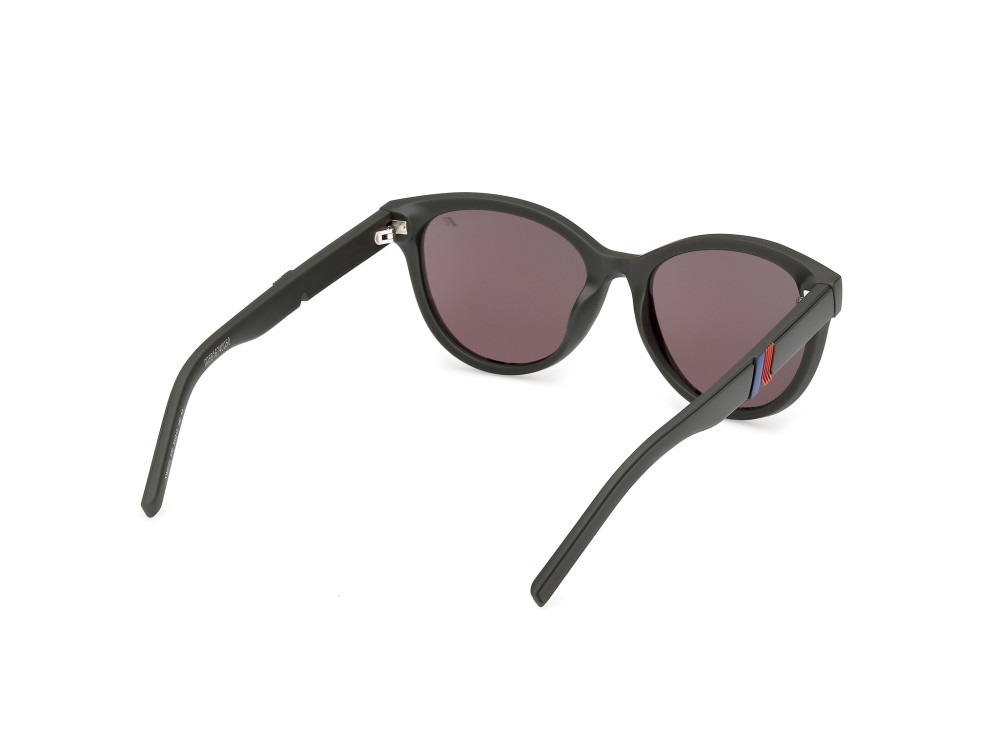 Occhiali da sole K-Way KW0025 (97Z) colore verde scuro opaco forma farfalla lenti viola sfumato o specchiato