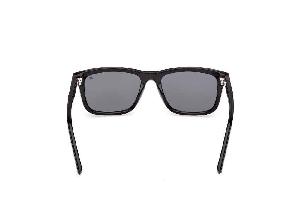 Occhiali da sole K-Way KW0026 (01A) colore nero lucido forma rettangolare lenti fumo