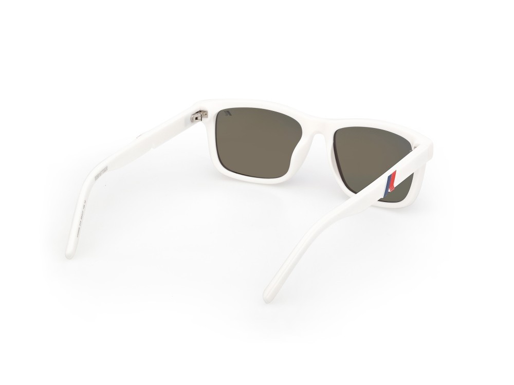 Occhiali da sole K-Way KW0026 (21X) colore bianco opaco forma rettangolare lenti blu specchiato